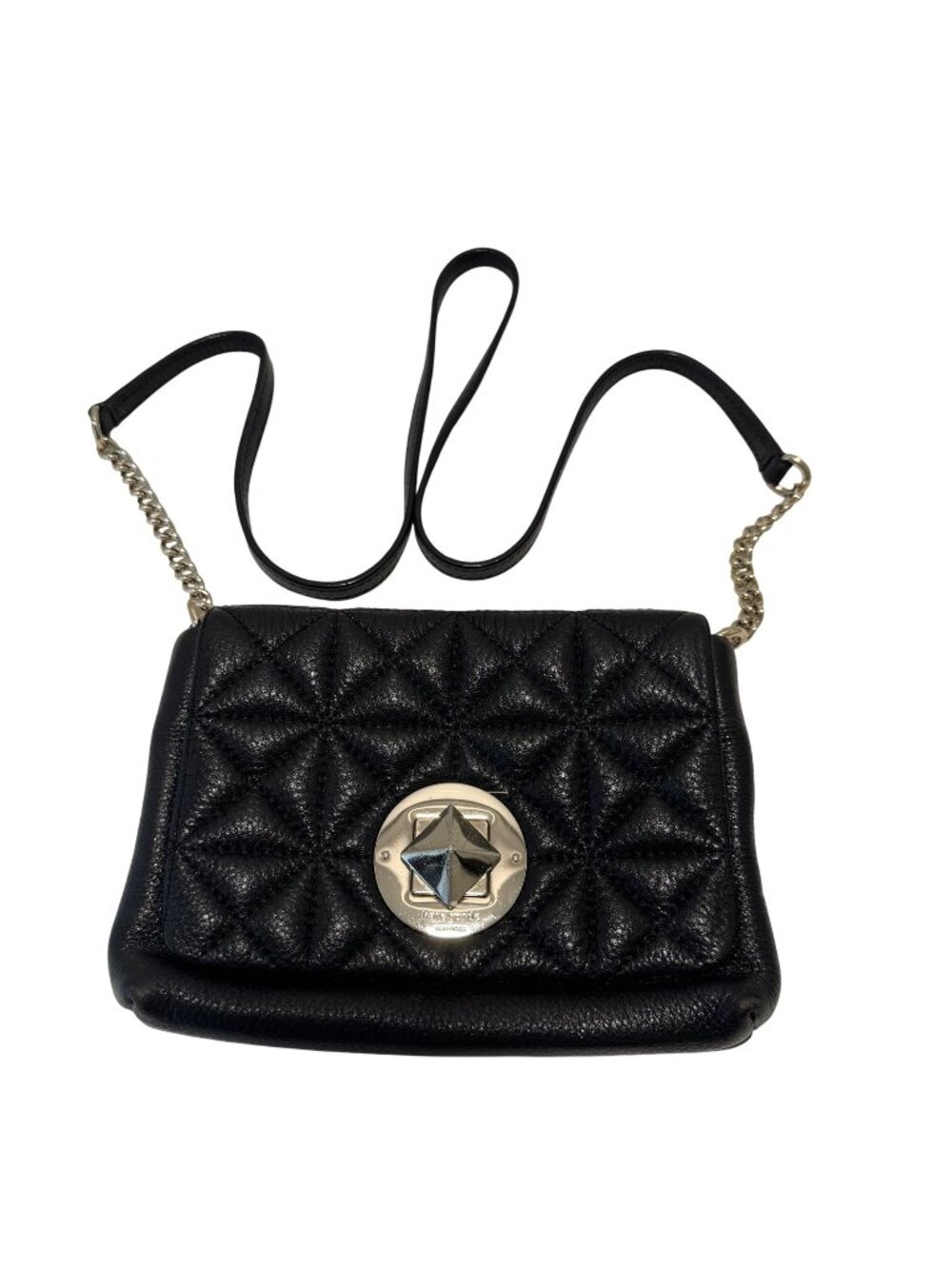 KATE SPADE Astor Court Naomi Quilted Black Leather Small Crossbody Shoulder Bag